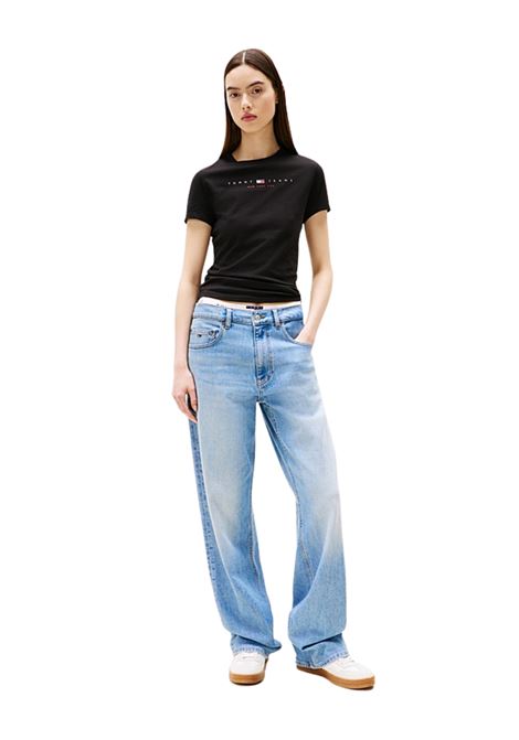 t-shirt slim linear ss Tommy Hilfiger | DW0DW21422BDS